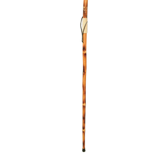 WALK STICK WOOD 54" CARVED/WRAP ASST