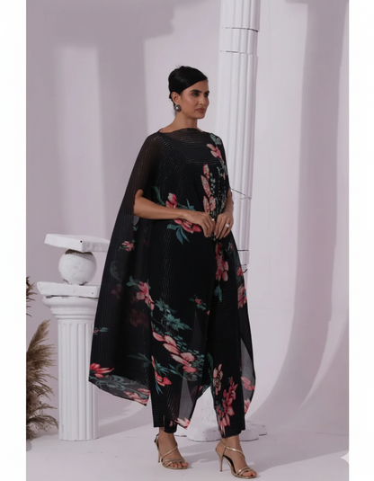 Wildflower Black Kaftan & Pant