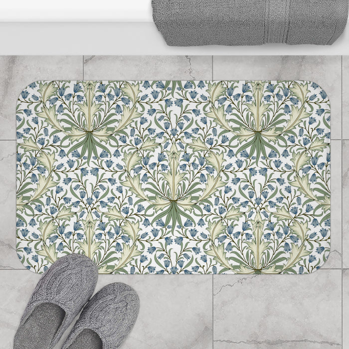 William Morris Bath Mat Bluebell II Blue Green