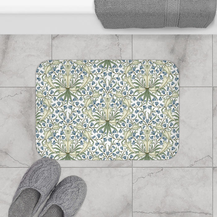 William Morris Bath Mat Bluebell II Blue Green