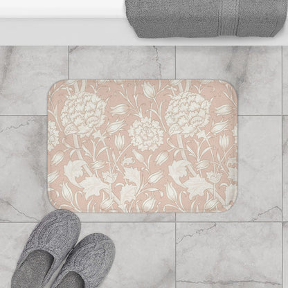 William Morris Bath Mat Pink & Rose Blush