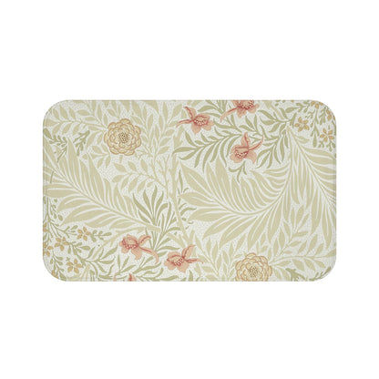 William Morris Bath Mat Soft Green Peach