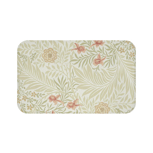William Morris Bath Mat Soft Green Peach