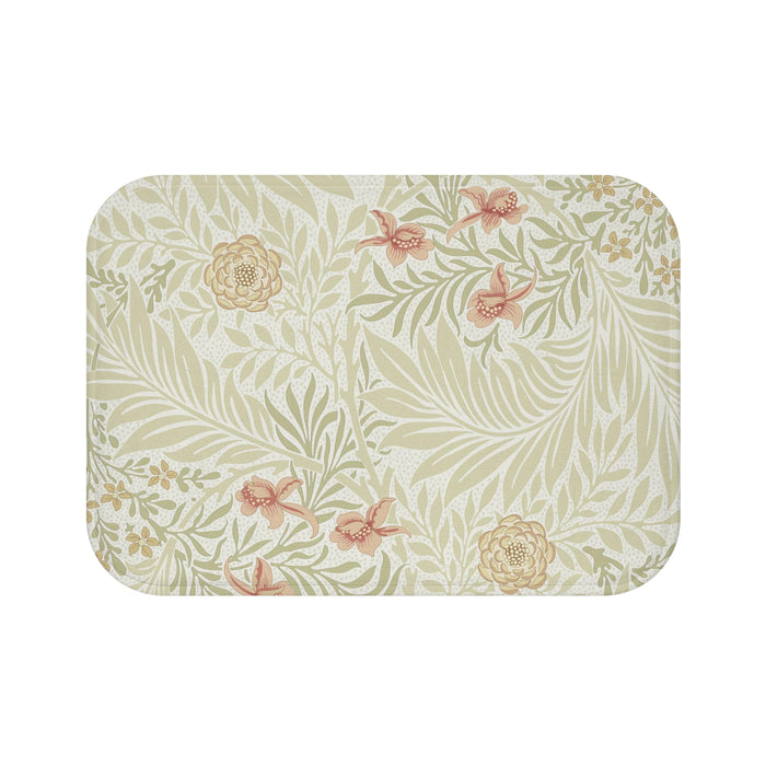 William Morris Bath Mat Soft Green Peach