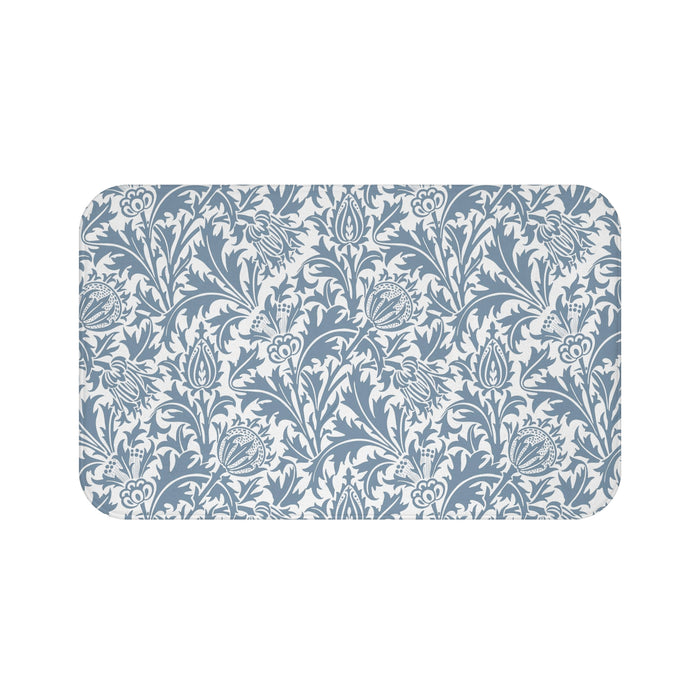 William Morris Bath Mat Thistle Blue