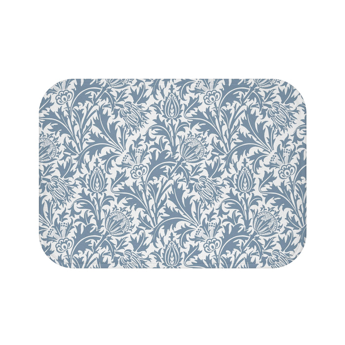 William Morris Bath Mat Thistle Blue