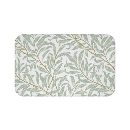 William Morris Bath Mat Willow Bough Blue Green