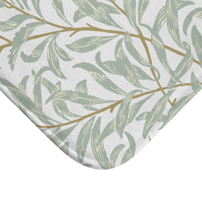 William Morris Bath Mat Willow Bough Blue Green