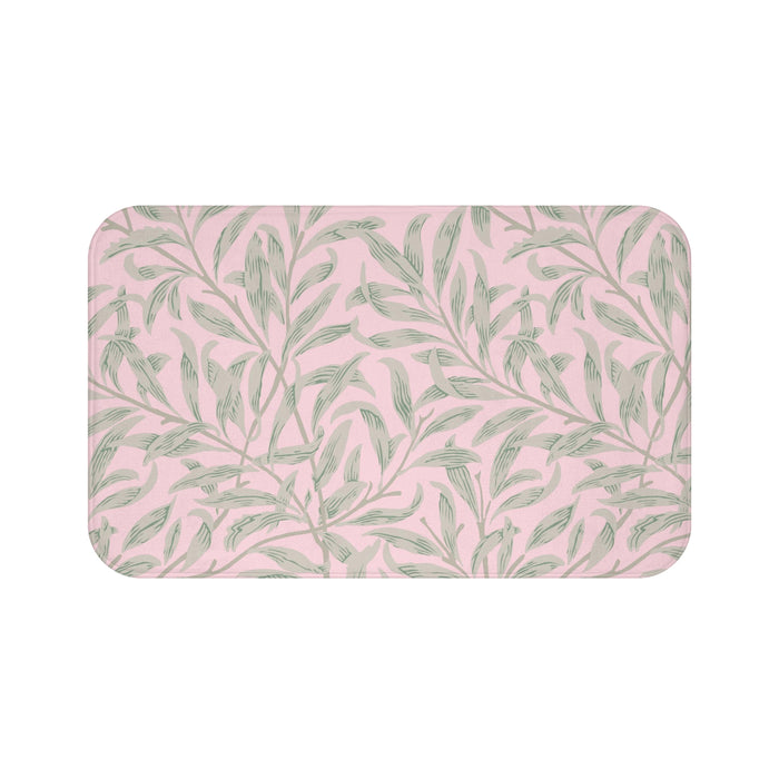 William Morris Bath Mat Willow Bough Pink Sage