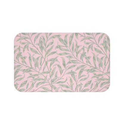 William Morris Bath Mat Willow Bough Pink Sage
