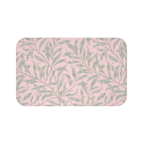 William Morris Bath Mat Willow Bough Pink Sage