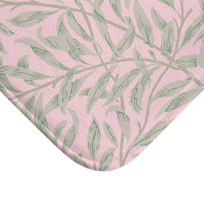 William Morris Bath Mat Willow Bough Pink Sage
