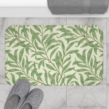 William Morris Bath Mat Willow Bough Summer Green