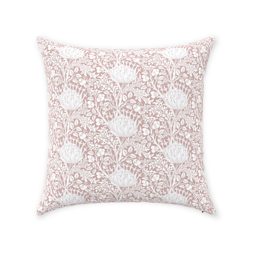 William Morris Cotton Pillows Artichoke Dusty Rose Pink