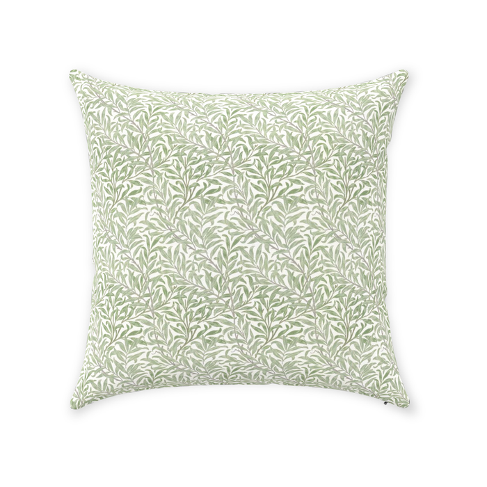 Willow Bough Cotton Throw Pillows William Morris Soft Green