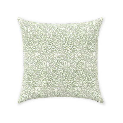Willow Bough Cotton Throw Pillows William Morris Soft Green