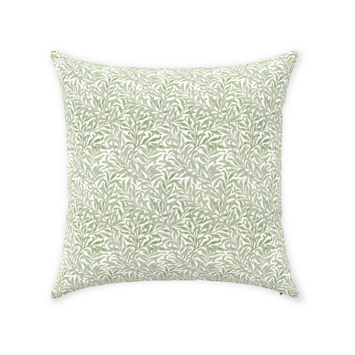 Willow Bough Cotton Throw Pillows William Morris Soft Green
