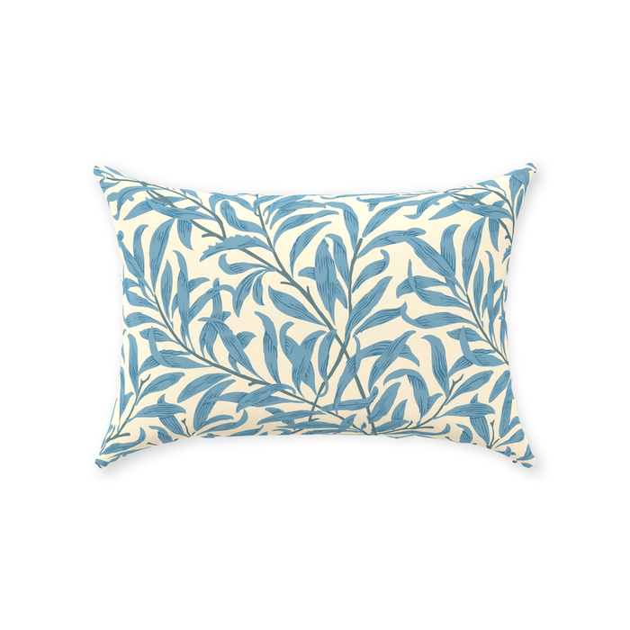 Willow Bough Cotton Throw Pillows William Morris Teal Cream