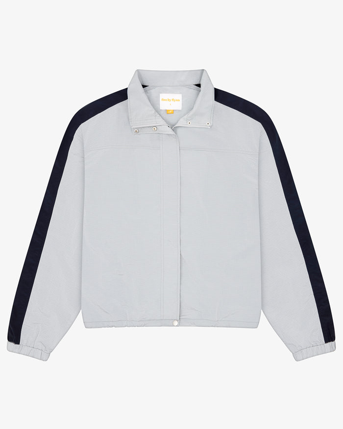 Windbreaker Jacket - Light Grey/Navy