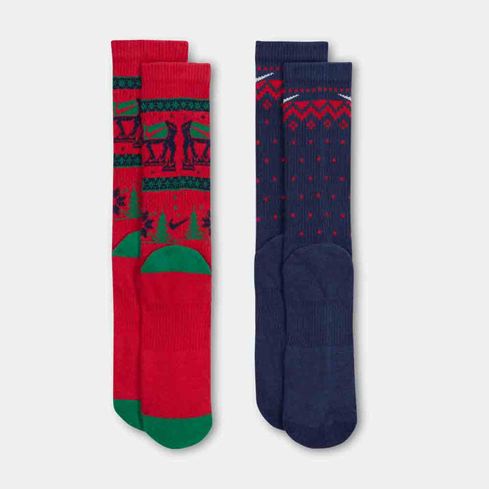 Rear view of the Nike Winter Wonderland Crew Socks.
