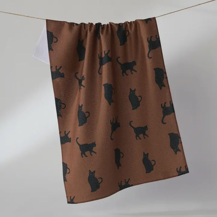 Witches Cat Kitchen Tea Towel
