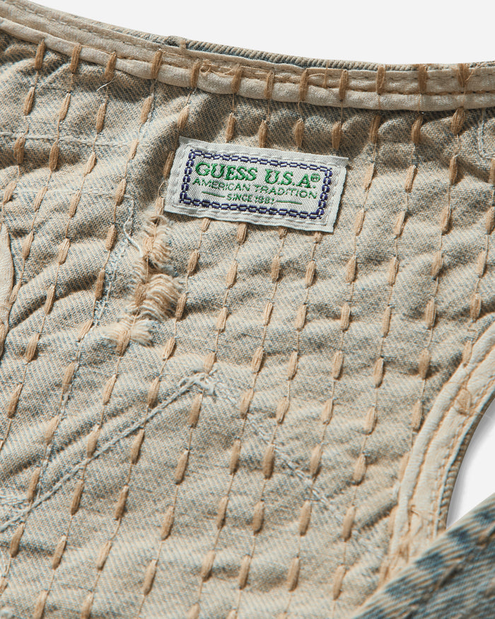 Guess USA Gusa Vintage Denim Top Gusa Light Wash T-Shirts Top W5GH29D4RVB GULW