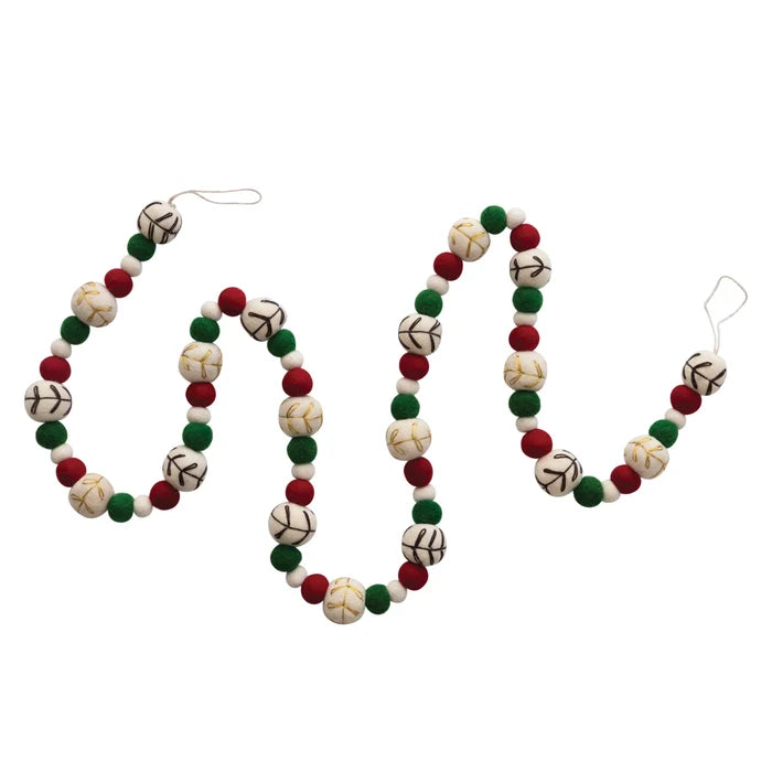*Wool Felt Ball Garland