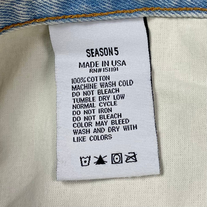 Yeezy Season 5 Washed Denim In Faded Indigo
