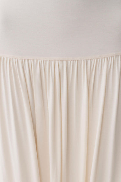 Zsela High Neck Modal Maxi Dress - Ivory